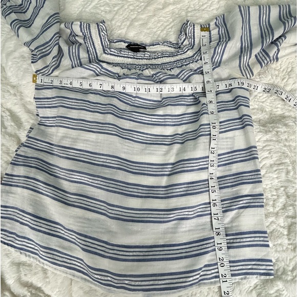 INC International Concepts Striped Off-The-Shoulder Top - Picture 9 of 9